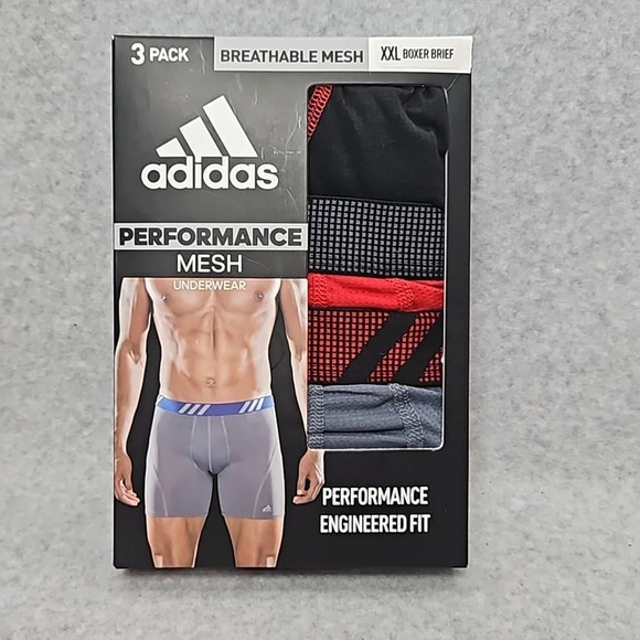 Adidas Performance Mesh Breathable Boxer Briefs Black or Red or Pink Size XXL - Picture 1 of 7
